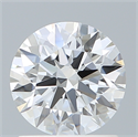 Lab Created Diamond 1.20 Carats, Round with Ideal Cut, D Color, VVS2 Clarity and Certified by IGI