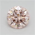 Lab Created Diamond 0.96 Carats, Round with ideal Cut, INTENSE  PINK Color, vvs2 Clarity and Certified by IGI
