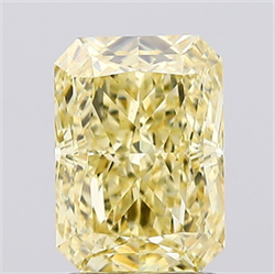 Picture of Lab Created Diamond 2.02 Carats, Radiant with  Cut, Fancy Intense Yellow Color, VS1 Clarity and Certified by IGI