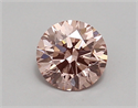 Lab Created Diamond 0.70 Carats, Round with ideal Cut, VIVID  PINK Color, vs2 Clarity and Certified by IGI