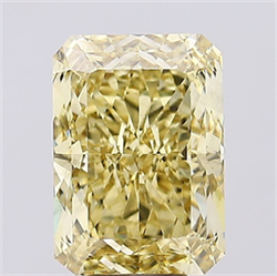 Picture of Lab Created Diamond 8.01 Carats, Radiant with  Cut, Fancy Intense Yellow Color, VS2 Clarity and Certified by IGI