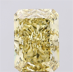 Foto Del inventario de diamantes de laboratorio, 8.01 quilates, Radiante , Color Fancy Intense Yellow, claridad VS2 y certificado IGI de