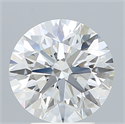 Lab Created Diamond 3.53 Carats, Round with Excellent Cut, F Color, VS1 Clarity and Certified by IGI