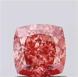 Picture of Lab Created Diamond 1.02 Carats, SQUARE CUSHION with  Cut, Fancy Vivid Pink Color, VVS2 Clarity and Certified by IGI