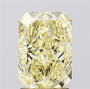 Picture of Lab Created Diamond 2.00 Carats, Radiant with  Cut, Fancy Intense Yellow Color, VS1 Clarity and Certified by IGI