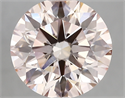 Lab Created Diamond 4.02 Carats, Round with ideal Cut, FANCY  PINK Color, vs1 Clarity and Certified by IGI
