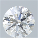 Lab Created Diamond 1.39 Carats, Round with Excellent Cut, E Color, VVS2 Clarity and Certified by IGI