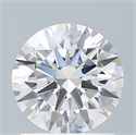 Lab Created Diamond 1.21 Carats, Round with Ideal Cut, D Color, VVS2 Clarity and Certified by IGI