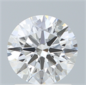 Lab Created Diamond 1.39 Carats, Round with Ideal Cut, E Color, VVS2 Clarity and Certified by IGI