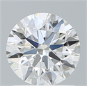 Lab Created Diamond 1.27 Carats, Round with Excellent Cut, D Color, VVS2 Clarity and Certified by IGI
