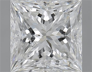 Picture of 2.02 Carats, Princess F Color, SI2 Clarity and Certified by GIA