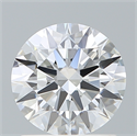 Lab Created Diamond 1.27 Carats, Round with Ideal Cut, D Color, VVS2 Clarity and Certified by IGI