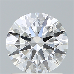 Picture of Lab Created Diamond 1.27 Carats, Round with Ideal Cut, D Color, VVS2 Clarity and Certified by IGI