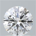 Lab Created Diamond 1.26 Carats, Round with Ideal Cut, E Color, VVS2 Clarity and Certified by IGI