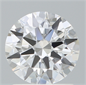 Lab Created Diamond 1.33 Carats, Round with Excellent Cut, D Color, VVS2 Clarity and Certified by IGI
