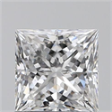0.90 Carats, Princess E Color, SI1 Clarity and Certified by GIA