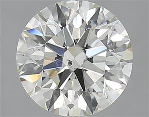 Picture of 1.75 Carats, Round with Excellent Cut, L Color, SI2 Clarity and Certified by GIA