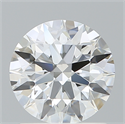 Lab Created Diamond 1.39 Carats, Round with Excellent Cut, E Color, VVS2 Clarity and Certified by IGI
