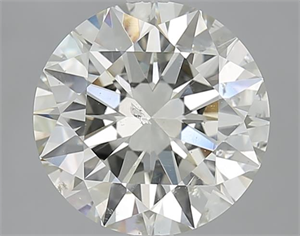 Picture of 3.50 Carats, Round with Excellent Cut, L Color, SI2 Clarity and Certified by GIA