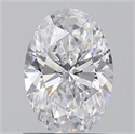 0.80 Carats, Oval D Color, SI1 Clarity and Certified by GIA