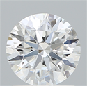 Lab Created Diamond 1.29 Carats, Round with Excellent Cut, D Color, VVS2 Clarity and Certified by IGI