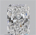 0.61 Carats, Radiant E Color, SI1 Clarity and Certified by GIA