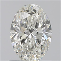 0.70 Carats, Oval J Color, SI1 Clarity and Certified by GIA
