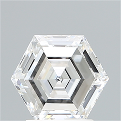 Picture of Lab Created Diamond 2.00 Carats, HEXAGONAL with  Cut, D Color, VS1 Clarity and Certified by IGI