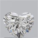0.50 Carats, Heart G Color, VS2 Clarity and Certified by GIA