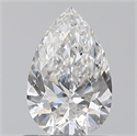 0.70 quilates, De pera , Color E, claridad SI2 y certificado por GIA