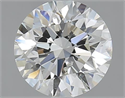 1.51 Carats, Round with Excellent Cut, J Color, SI2 Clarity and Certified by GIA