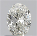 0.50 Carats, Oval J Color, SI1 Clarity and Certified by GIA