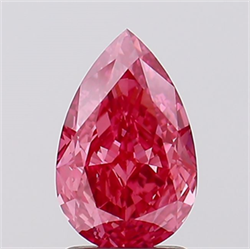 Picture of Lab Created Diamond 2.04 Carats, Pear with  Cut, Fancy Vivid Pink Color, VS2 Clarity and Certified by IGI