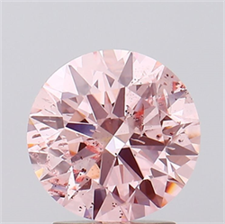 Picture of Lab Created Diamond 2.19 Carats, Round with Ideal Cut, Fancy Intense Pink Color, SI2 Clarity and Certified by IGI