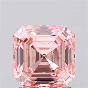 Picture of Lab Created Diamond 1.78 Carats, Asscher with  Cut, Fancy Intense Pink Color, SI1 Clarity and Certified by IGI