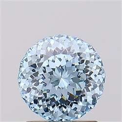 Picture of Lab Created Diamond 1.60 Carats, ROUND POLYGON with  Cut, Fancy Intense Blue Color, VVS1 Clarity and Certified by IGI