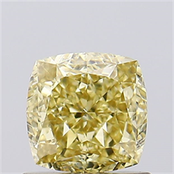 Picture of Lab Created Diamond 1.04 Carats, SQUARE CUSHION with  Cut, Fancy Intense Yellow Color, VVS2 Clarity and Certified by IGI