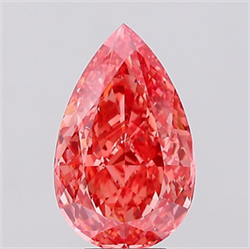 Picture of Lab Created Diamond 5.09 Carats, Pear with  Cut, Fancy Vivid Pink Color, VS1 Clarity and Certified by IGI