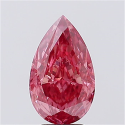 Picture of Lab Created Diamond 3.06 Carats, Pear with  Cut, Fancy Vivid Pink Color, VS2 Clarity and Certified by IGI