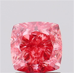 Picture of Lab Created Diamond 1.56 Carats, SQUARE CUSHION with  Cut, Fancy Vivid Pink Color, VVS2 Clarity and Certified by IGI