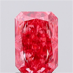 Picture of Lab Created Diamond 1.60 Carats, Radiant with  Cut, Fancy Vivid Pink Color, VS2 Clarity and Certified by IGI