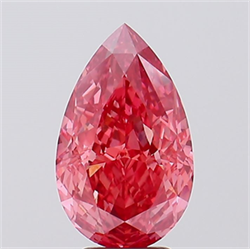 Picture of Lab Created Diamond 5.19 Carats, Pear with  Cut, Fancy Vivid Pink Color, VVS2 Clarity and Certified by IGI