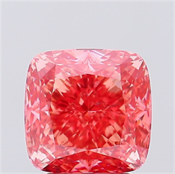 Picture of Lab Created Diamond 3.14 Carats, SQUARE CUSHION with  Cut, Fancy Vivid Pink Color, VS1 Clarity and Certified by IGI