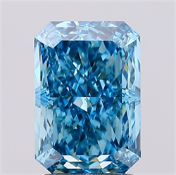 Foto Del inventario de diamantes de laboratorio, 2.54 quilates, Radiante , Color Fancy Vivid Blue, claridad VVS2 y certificado IGI de