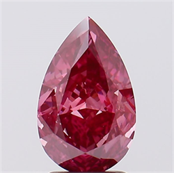 Picture of Lab Created Diamond 2.59 Carats, Pear with  Cut, Fancy Vivid Pink Color, VVS2 Clarity and Certified by IGI