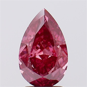 Picture of Lab Created Diamond 2.59 Carats, Pear with  Cut, Fancy Vivid Pink Color, VVS2 Clarity and Certified by IGI