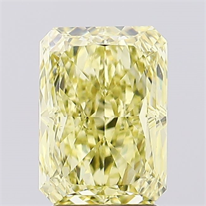 Picture of Lab Created Diamond 3.04 Carats, Radiant with  Cut, Fancy Intense Yellow Color, VS1 Clarity and Certified by IGI