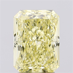 Picture of Lab Created Diamond 2.53 Carats, Radiant with  Cut, Fancy Intense Yellow Color, VS1 Clarity and Certified by IGI