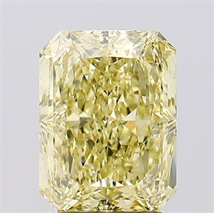 Picture of Lab Created Diamond 3.17 Carats, Radiant with  Cut, Fancy Intense Yellow Color, VVS2 Clarity and Certified by IGI