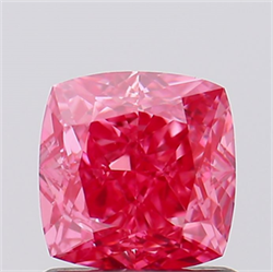Picture of Lab Created Diamond 1.04 Carats, SQUARE CUSHION with  Cut, Fancy Vivid Pink Color, VS2 Clarity and Certified by IGI